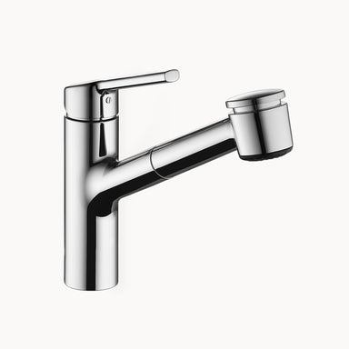 KWC Luna E Single Hole Kitchen Faucet with pull-out Spray - Top Lever