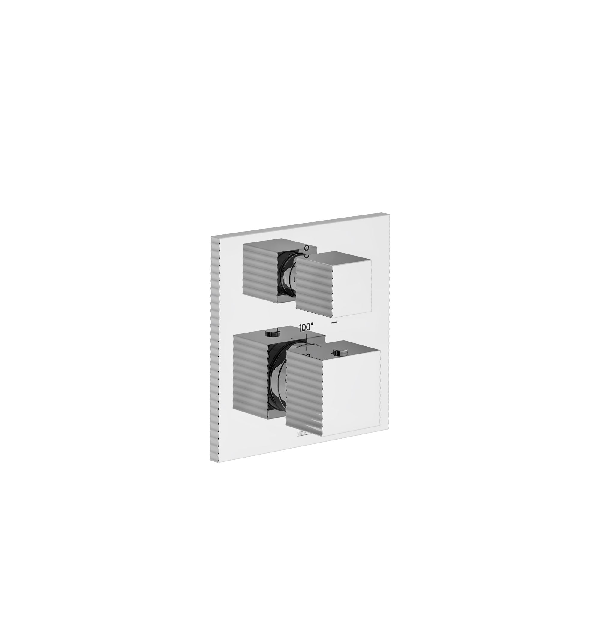 Groovy Universal square thermostatic wall valve - Trim only