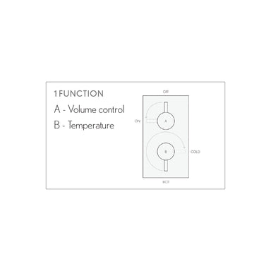 Heir 1000 Thermostatic Shower Trim – 1 Function