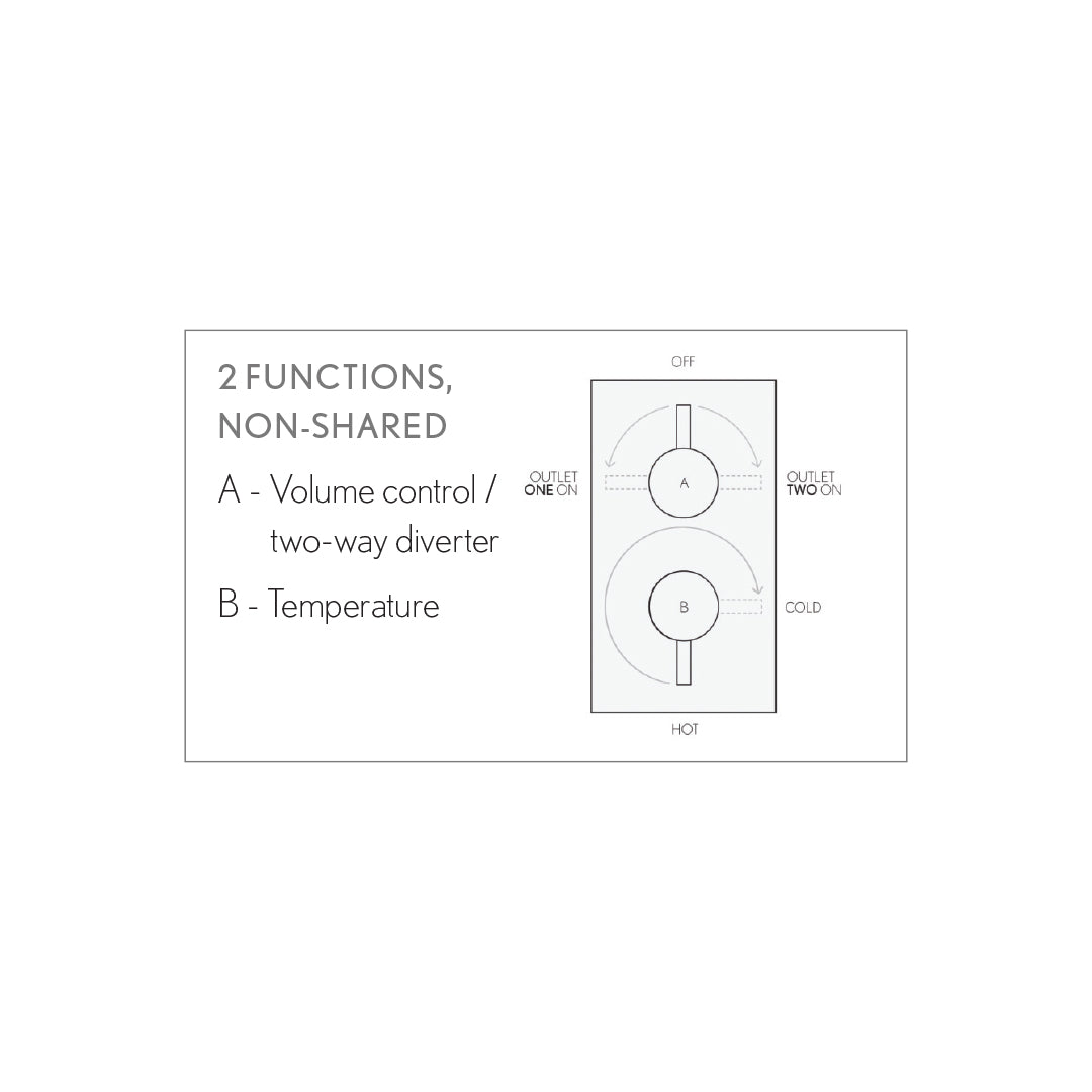 Wisp 1500 Thermostatic Shower Trim with Diverter, 2 Functions