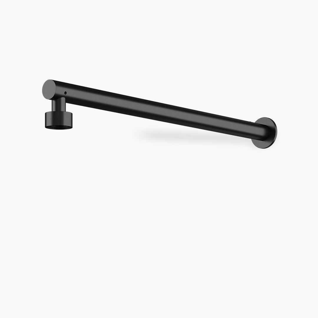 AC988 18" Stainless Steel Wall-mount Shower Arm and Flange in Stainless Steel Matte Black PVD