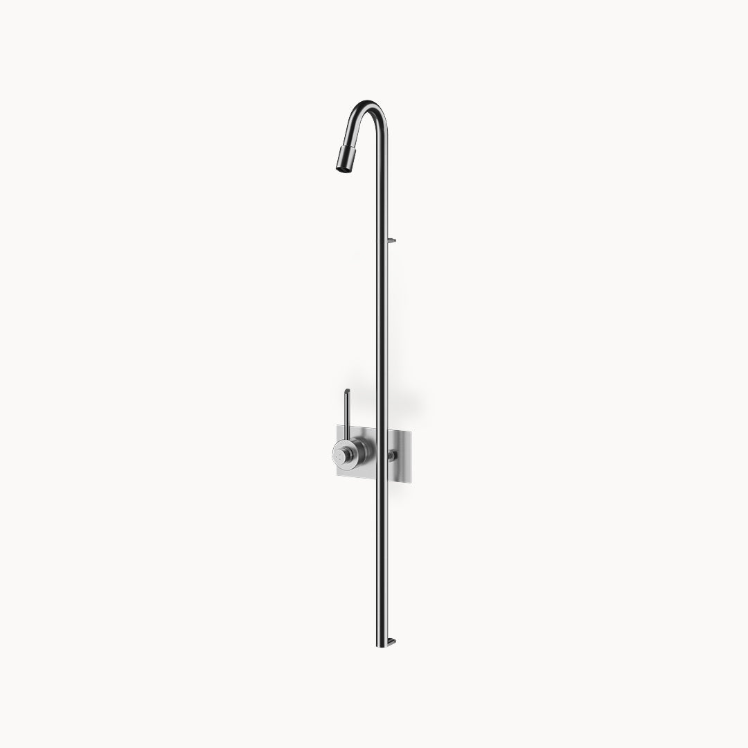 CB401 Outdoor Stainless Steel Wall-mount Thermostatic Shower – 1 Function in Stainless Steel Matte