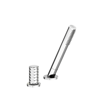 Lollipop Deck-mount Roman Diverter and Handshower Set - Diamond