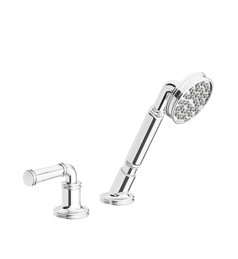 Classic Deck-mount Roman Diverter and Handshower Set