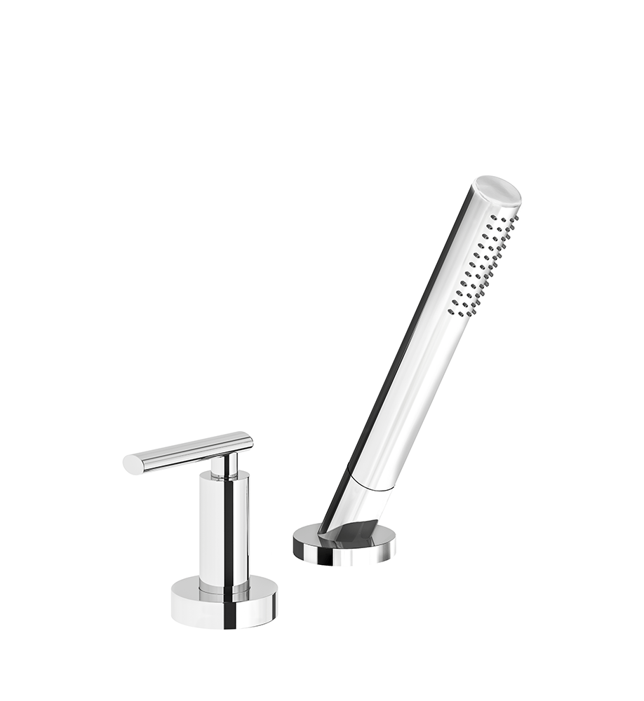 Nerea Deck-mount Roman Diverter and Handshower Set