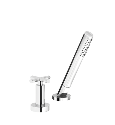 Nerea Deck-mount Roman Diverter and Handshower Set