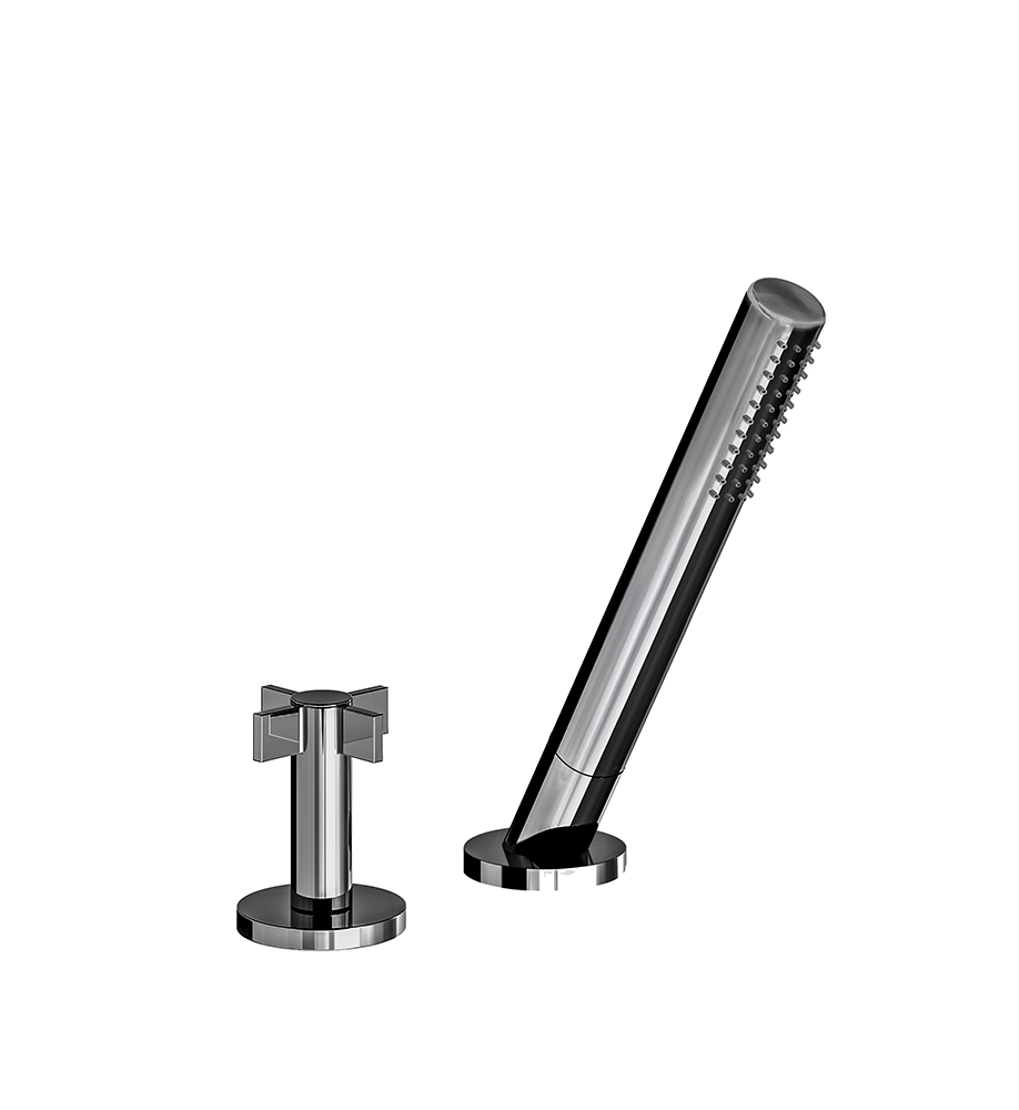 Lollipop Deck-mount Roman Diverter and Handshower Set