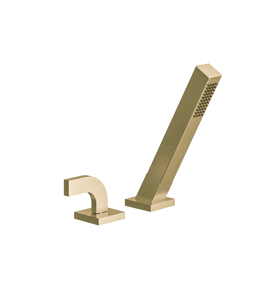 Domino Deck-mount Roman Diverter and Handshower Set