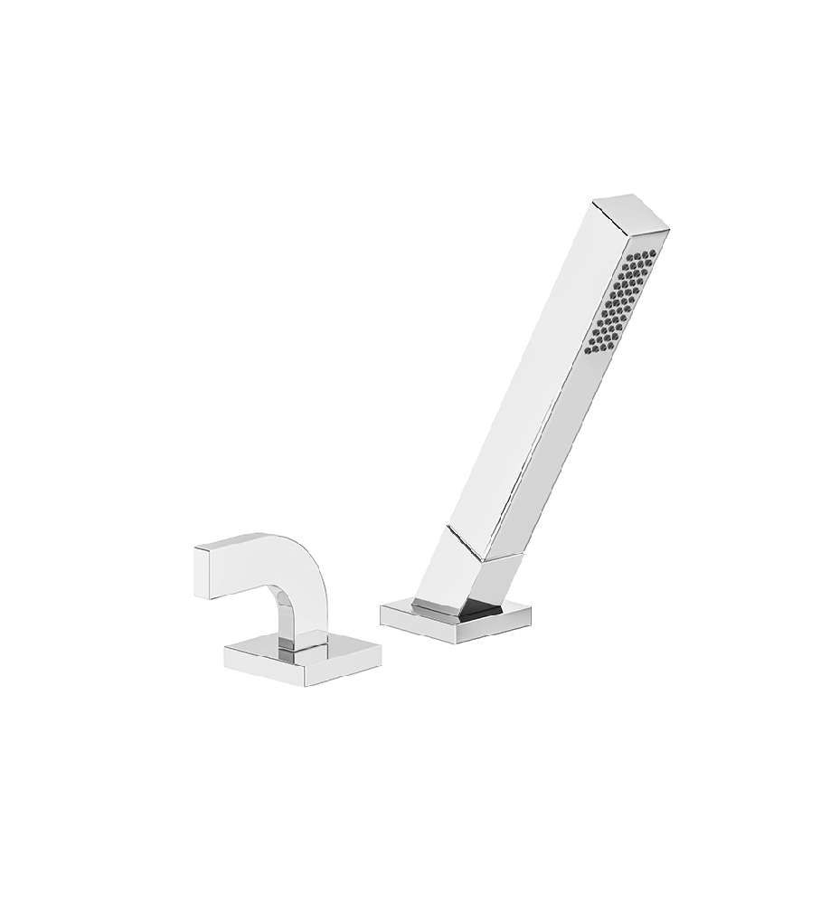 Domino Deck-mount Roman Diverter and Handshower Set