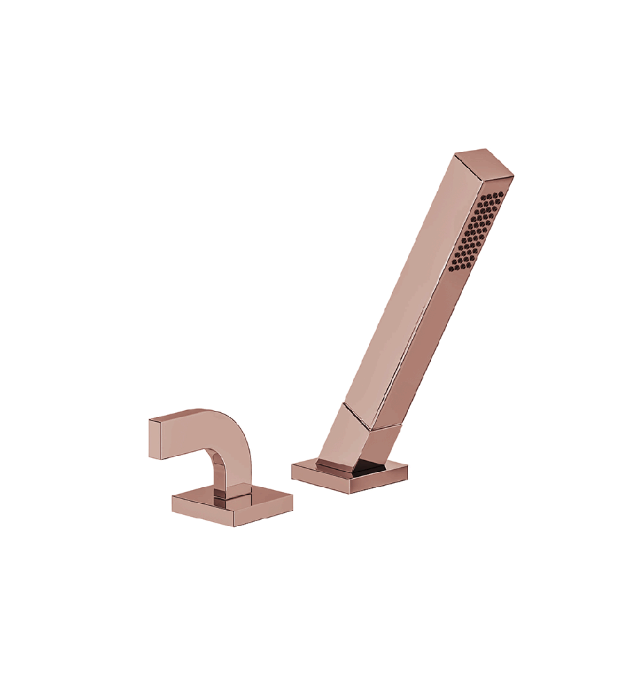 Domino Deck-mount Roman Diverter and Handshower Set