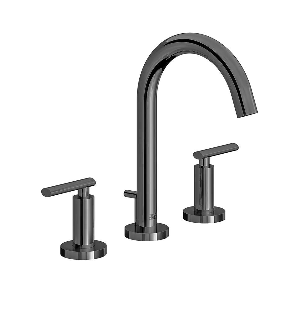 Nerea Widespread lavatory faucet with pop-up drain assembly