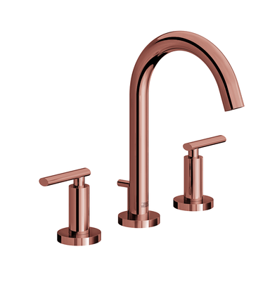 Nerea Widespread lavatory faucet with pop-up drain assembly