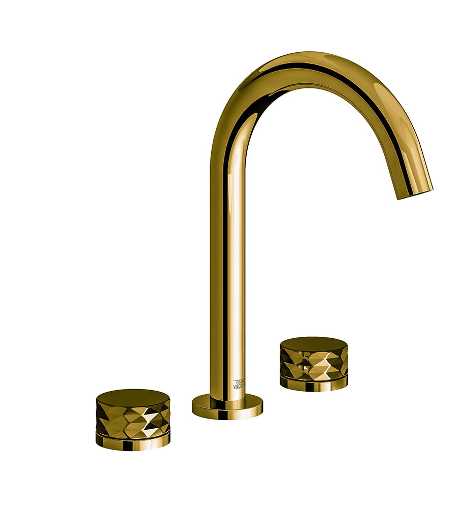 Nerea Widespread lavatory faucet with pop-up drain assembly - Diamond