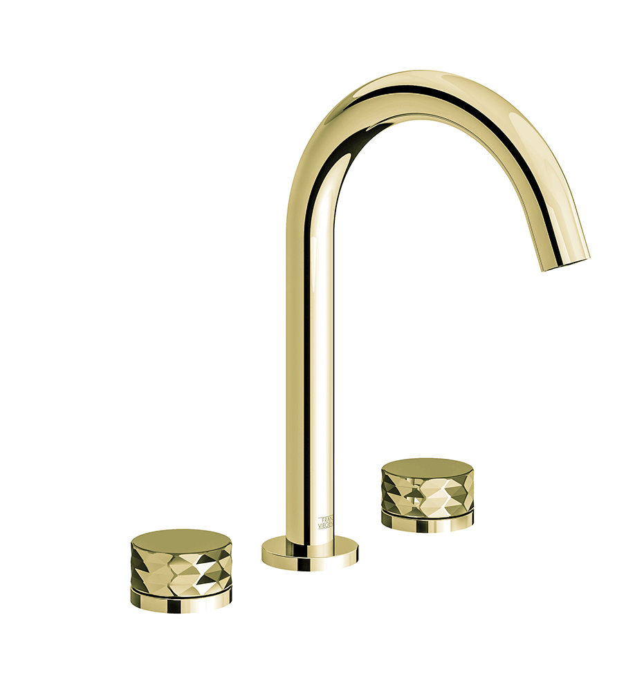 Nerea Widespread lavatory faucet with pop-up drain assembly - Diamond