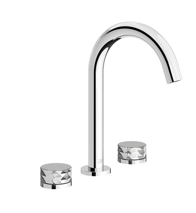 Nerea Widespread lavatory faucet with pop-up drain assembly - Diamond