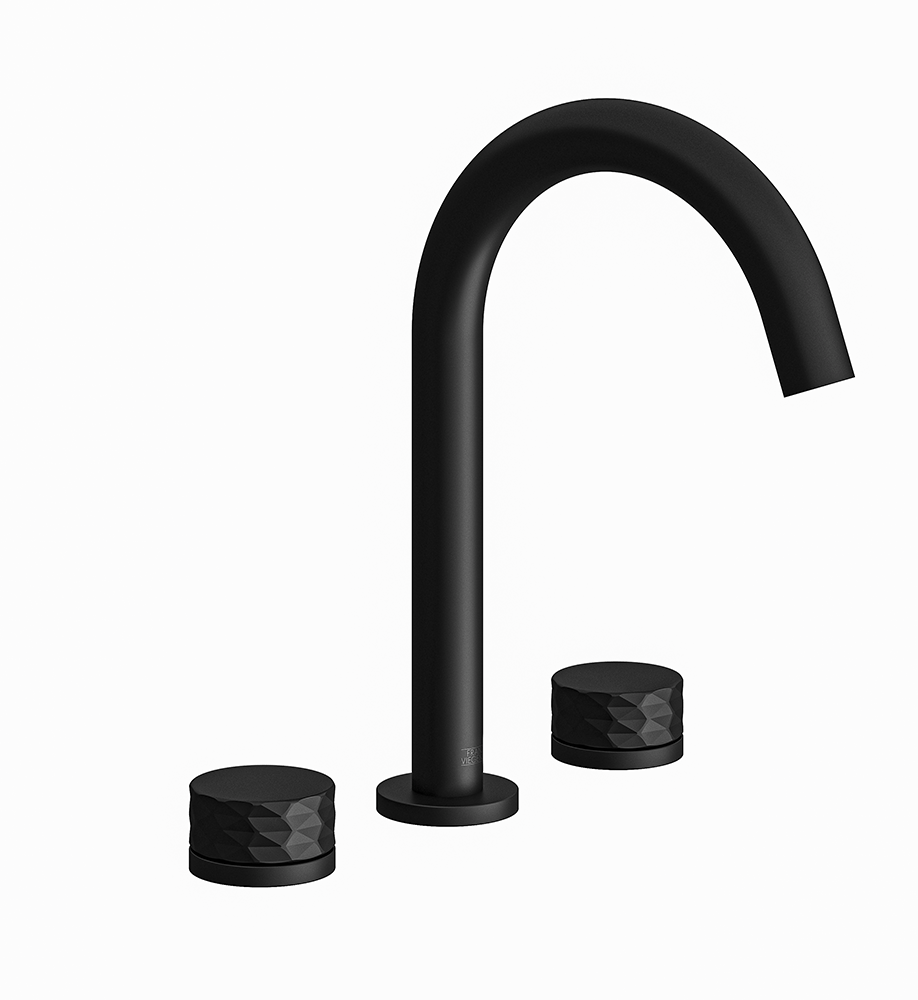 Nerea Widespread lavatory faucet with pop-up drain assembly - Diamond