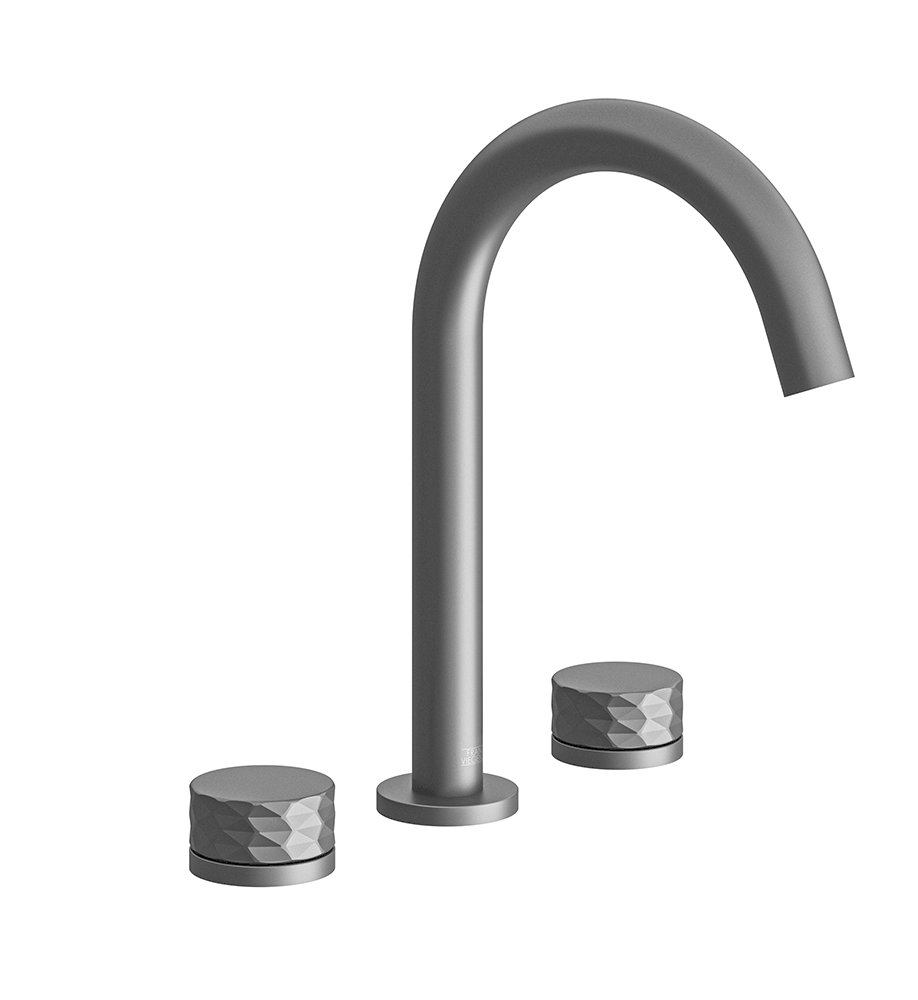 Nerea Widespread lavatory faucet with pop-up drain assembly - Diamond