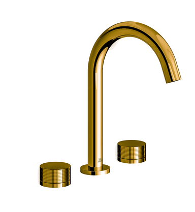 Nerea Widespread lavatory faucet with pop-up drain assembly - Rings