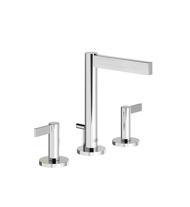 Lollipop Widespread lavatory faucet with pop-up drain assembly