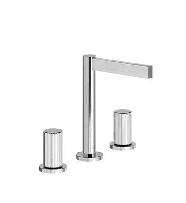 Lollipop Widespread lavatory faucet with pop-up drain assembly - Vertical Lines