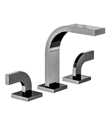 Domino Widespread lavatory faucet with push-down pop-up drain assembly