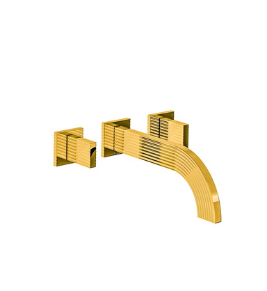 Groovy Wall-mounted lavatory faucet - Trim only