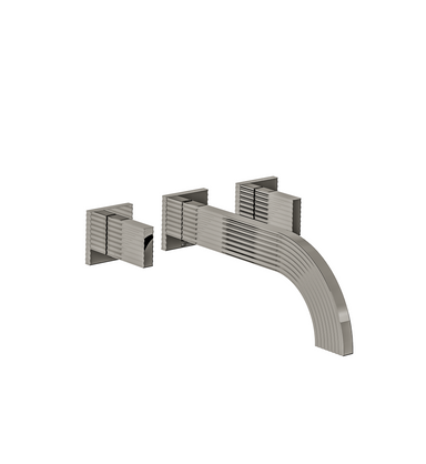 Groovy Wall-mounted lavatory faucet - Trim only