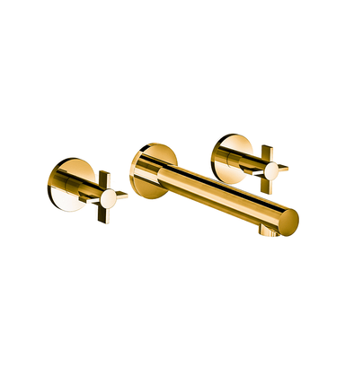 Lollipop Wall-mounted lavatory faucet - Vertical Lines - trim only