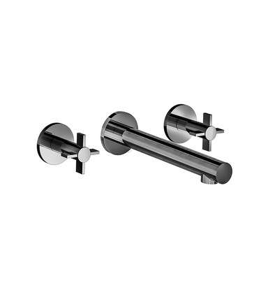Lollipop Wall-mounted lavatory faucet - Vertical Lines - trim only