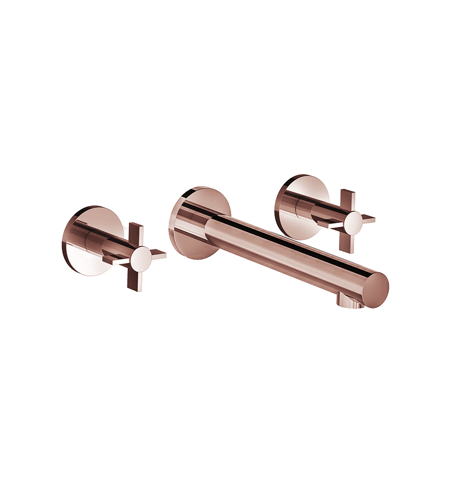 Lollipop Wall-mounted lavatory faucet - Vertical Lines - trim only