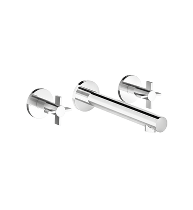 Lollipop Wall-mounted lavatory faucet - Vertical Lines - trim only
