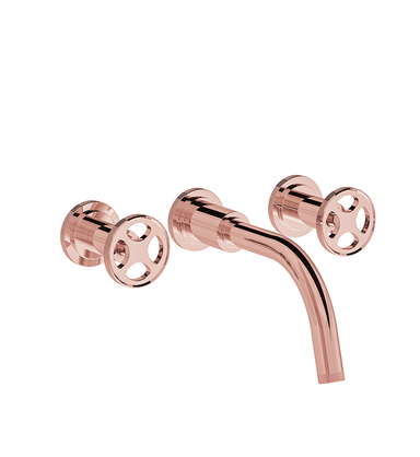 Techno Chic Wall-mounted lavatory faucet, less drain assembly, trim only - Vertical lines