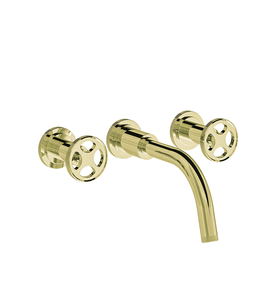 Techno Chic Wall-mounted lavatory faucet, less drain assembly, trim only - Vertical lines