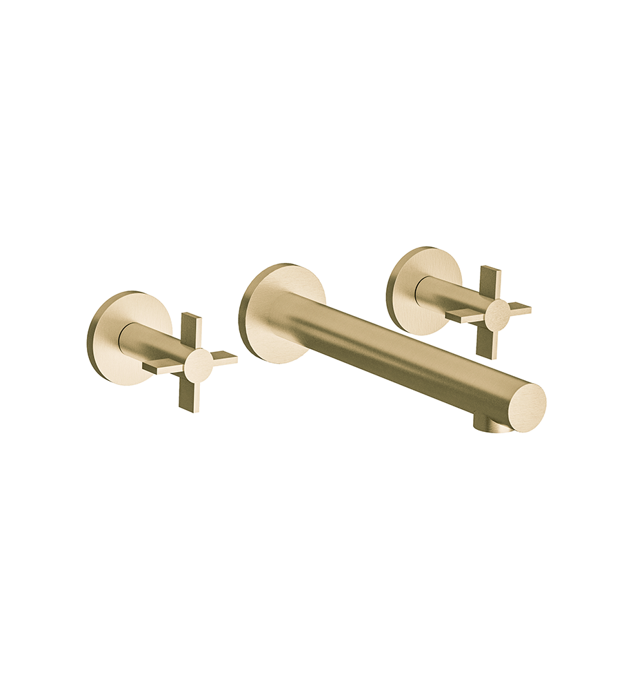 Lollipop Wall-mounted lavatory faucet - Vertical Lines - trim only