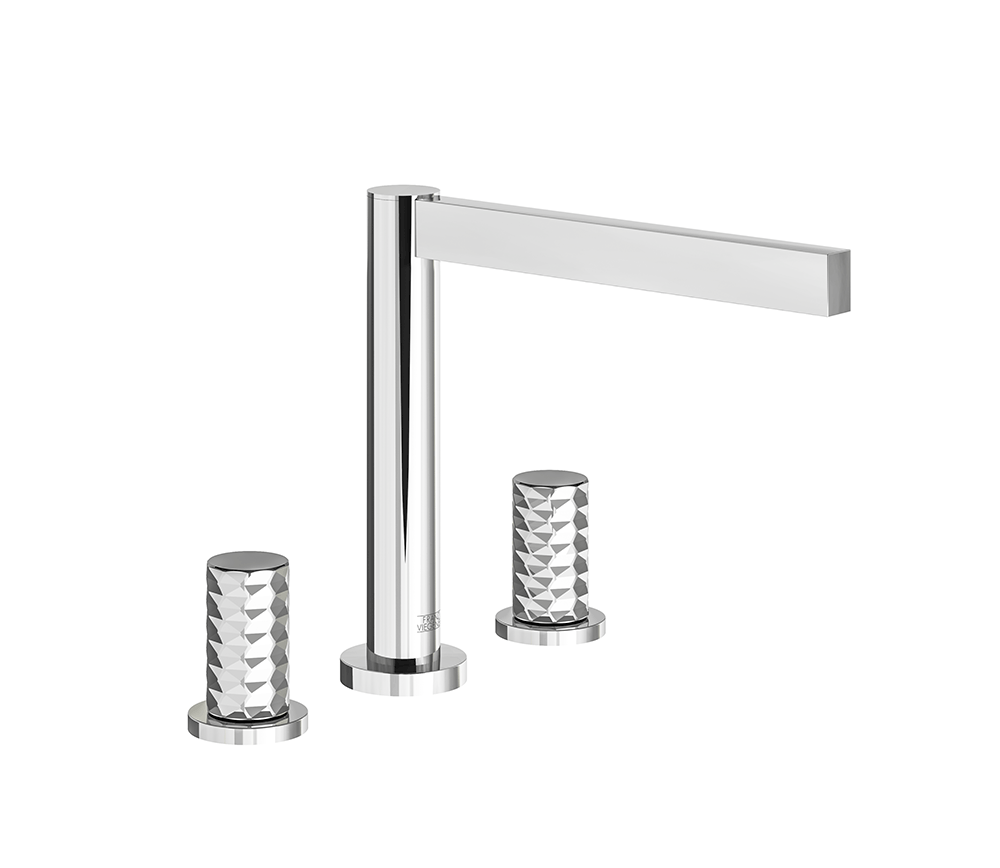 Lollipop Deck mounted Roman bath faucet 3/4" valves - Diamond
