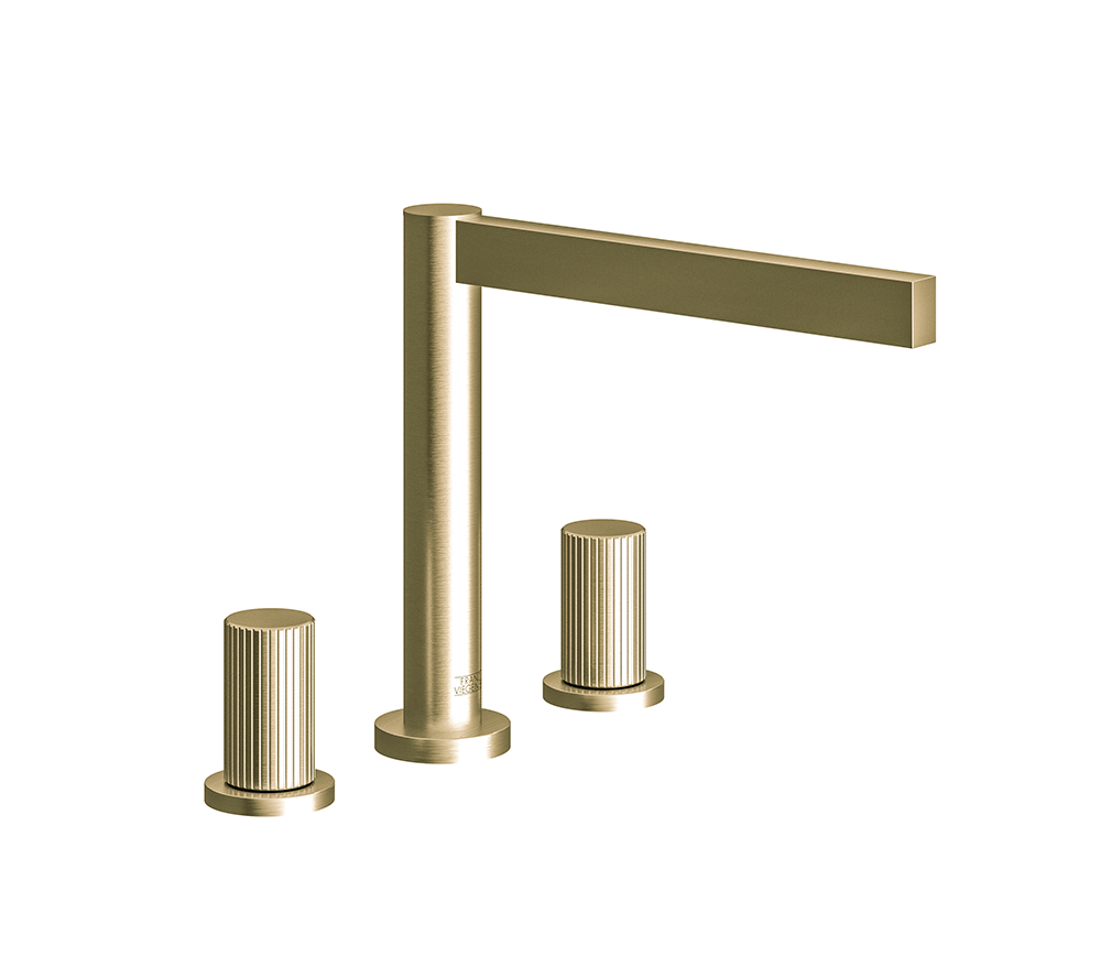 Lollipop Deck mounted Roman bath faucet 3/4" valves - Vertical Lines