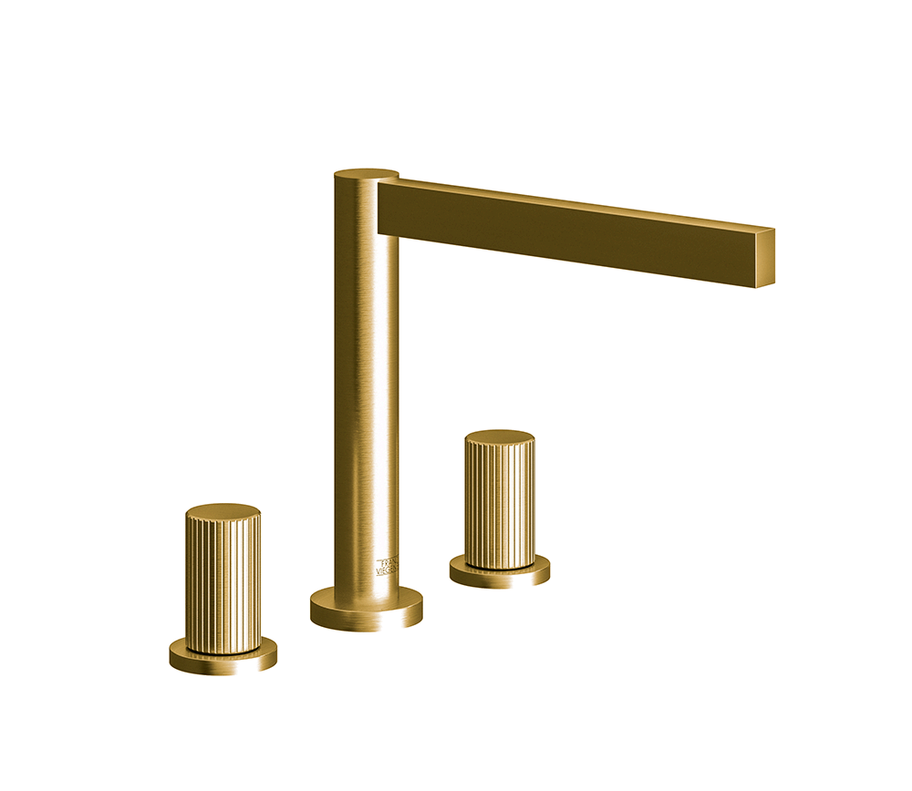 Lollipop Deck mounted Roman bath faucet 3/4" valves - Vertical Lines
