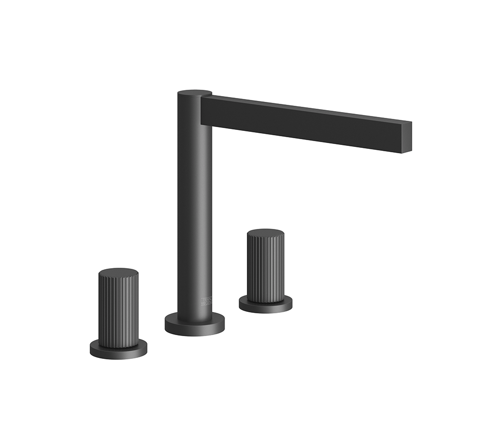 Lollipop Deck mounted Roman bath faucet 3/4" valves - Vertical Lines