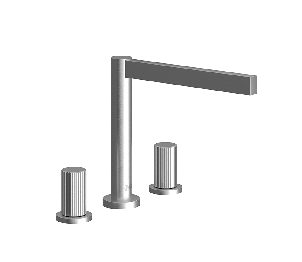 Lollipop Deck mounted Roman bath faucet 3/4" valves - Vertical Lines