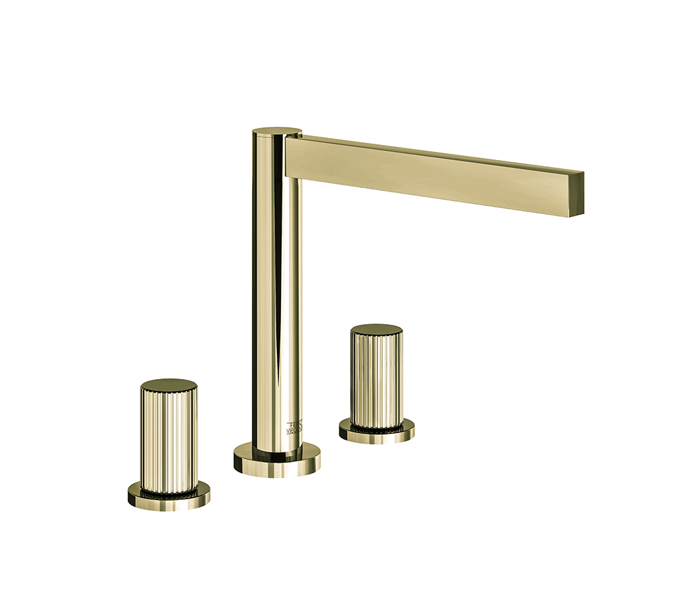 Lollipop Deck mounted Roman bath faucet 3/4" valves - Vertical Lines