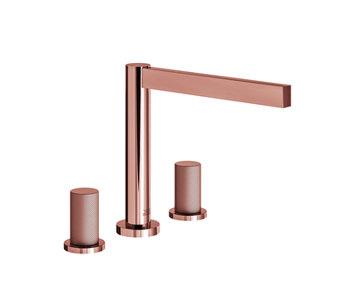 Lollipop Deck mounted Roman bath faucet 3/4" valves - Knurling