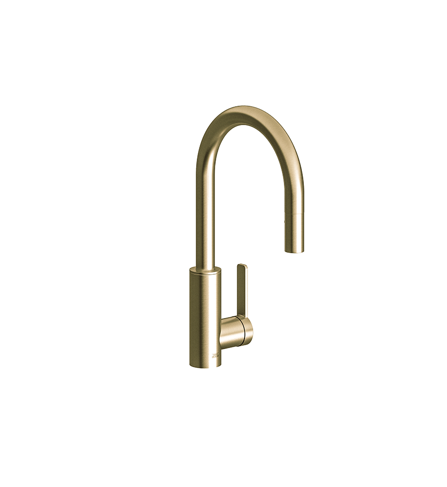 Contemporary single handle Bar/Prep Faucet with pull-out sprayer and flexible hose