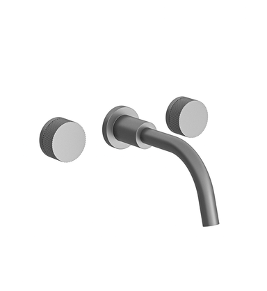 Nerea Wall-mounted lavatory faucet - Knurling - trim only