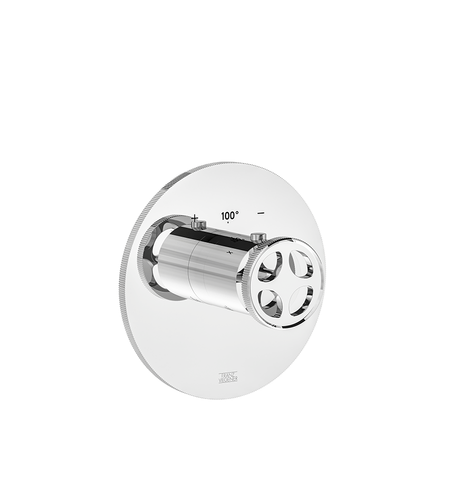 Techno Chic Thermostatic wall valve - trim only - Vertical lines