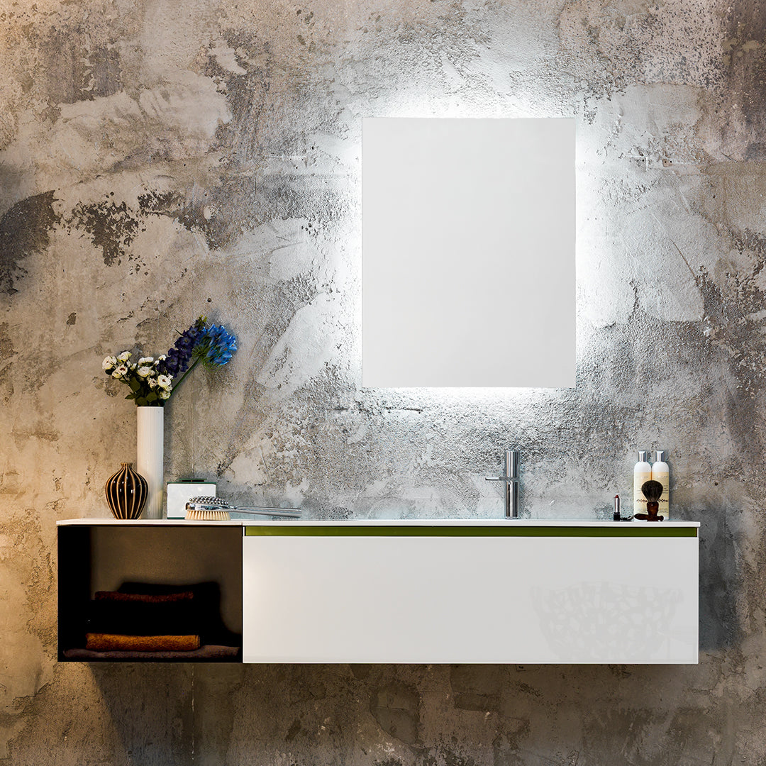 LED Backlit Diffused Mirror – Vertical mount