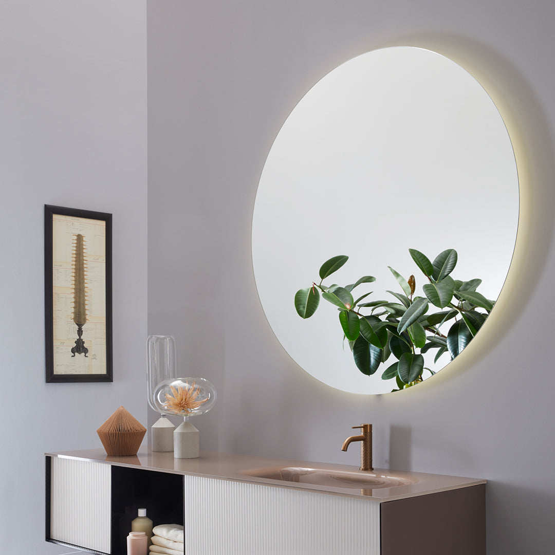 LED Backlit Diffused Mirror – Round