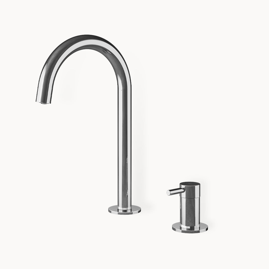 Minimal MB262 Two-hole Stainless Steel Basin Faucet in Stainless Steel Polished