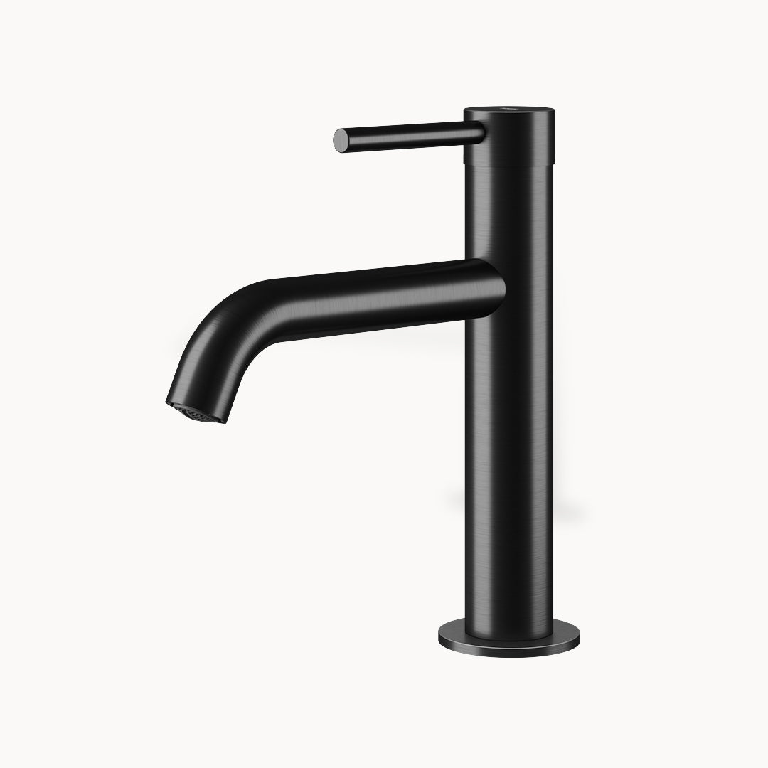 Minimal MB289 Single-hole Stainless Steel Basin Faucet in Stainless Steel Matte Black PVD