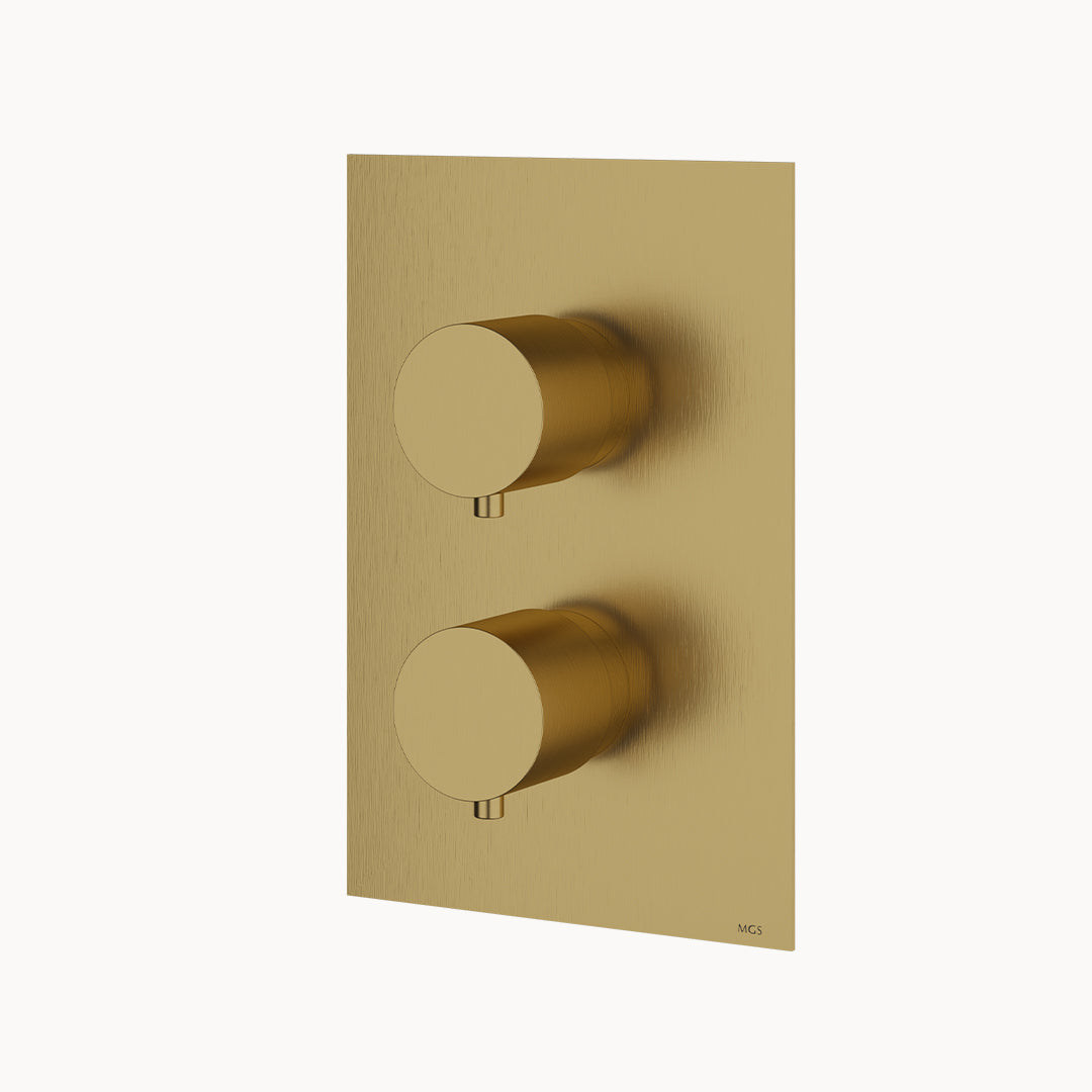 Minimal MB439N Stainless Steel Thermostatic Trim with Volume Control – 1 Function in Stainless Steel Matte Gilded PVD