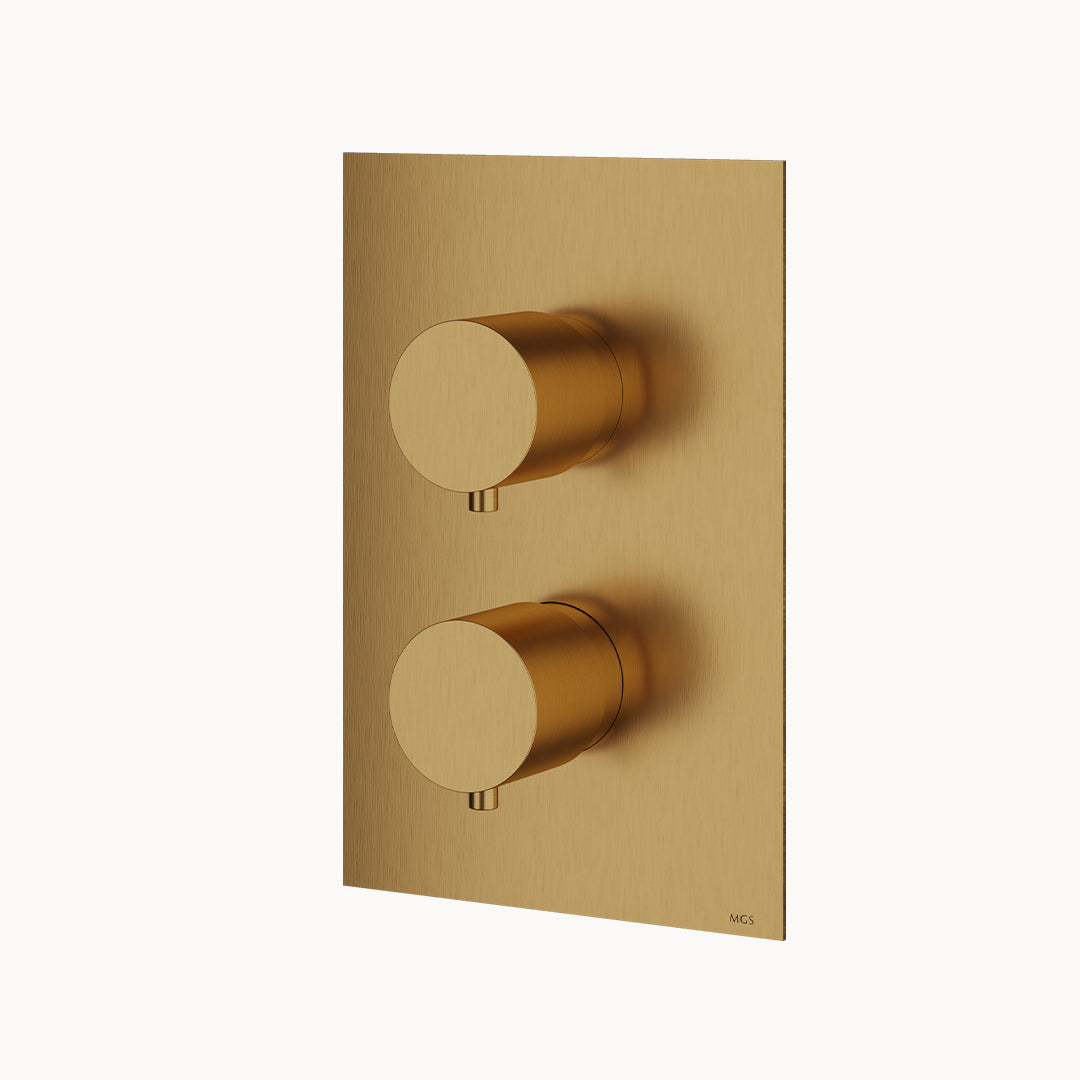 Minimal MB439N Stainless Steel Thermostatic Trim with Volume Control – 1 Function in Stainless Steel Matte Gold PVD